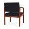 Lesro Lenox Wood Wide Guest Chair Wood Frame, Cherry, MD Black Upholstery LW1201 - alternate 3